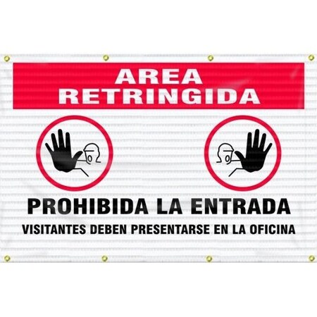 Accuform MULITLINGUAL FENCEWRAP MESH GATE SHFBW202 SHFBW202